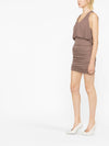 Saint Laurent Sleeveless Draped Minidress