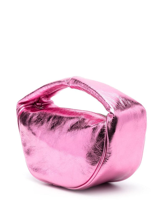 By Far Metallic leather shoulder bag