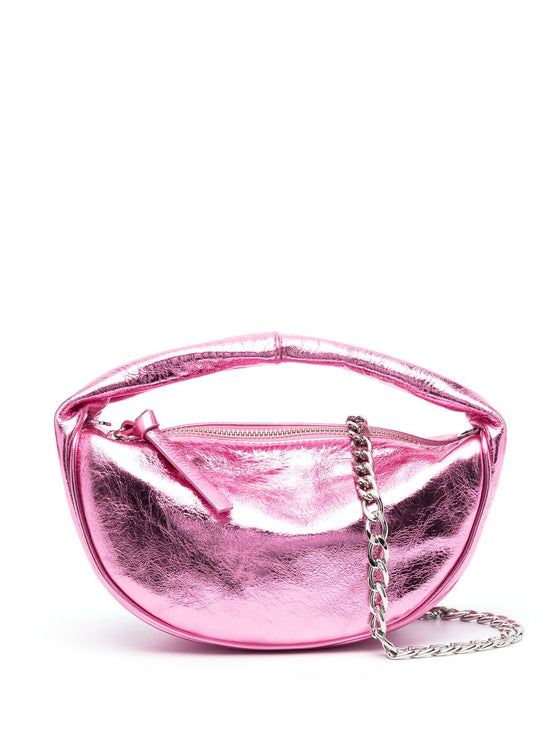 By Far Metallic leather shoulder bag