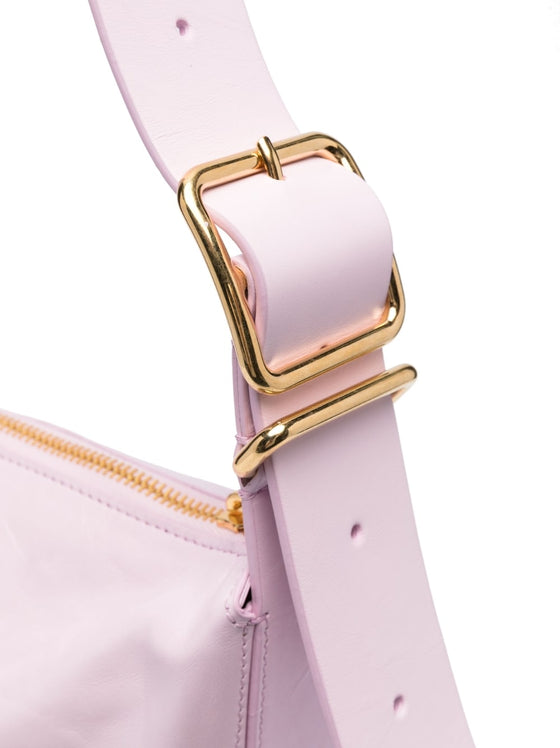 Jil Sander medium crinkled leather shoulder bag