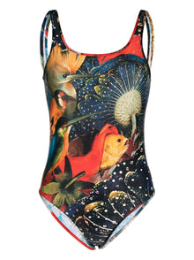  Alexander McQueen Hieronymus Bosch-print Jersey Bodysuit