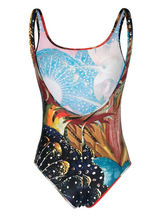 Alexander McQueen Hieronymus Bosch-print Jersey Bodysuit