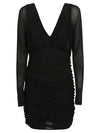 Saint Laurent Short dress with V-neck