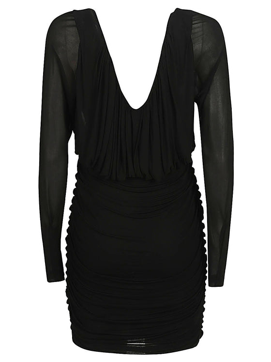 Saint Laurent Short dress with V-neck