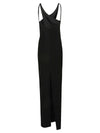 Monot Pre Cut-out detail silk crepe long dress
