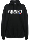 Vetements Logo cotton hoodie