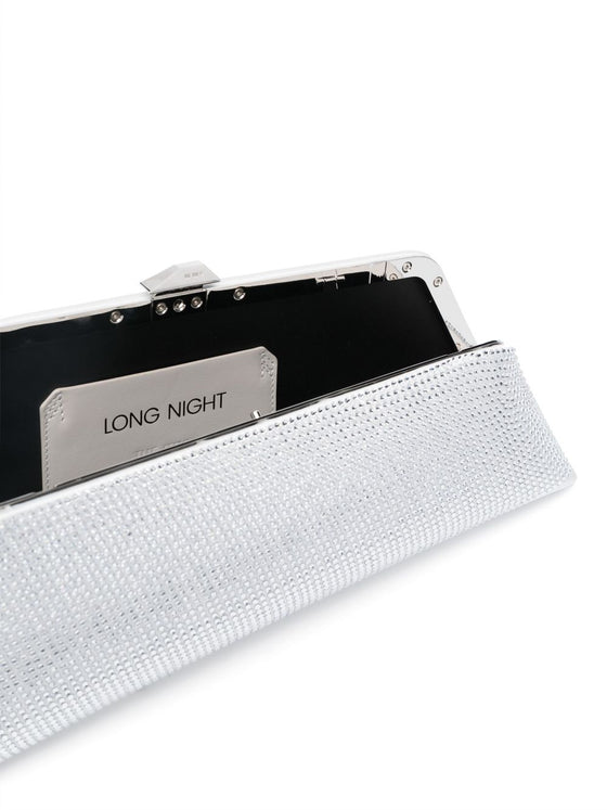 The Attico Long Night crystal-embellished clutch bag