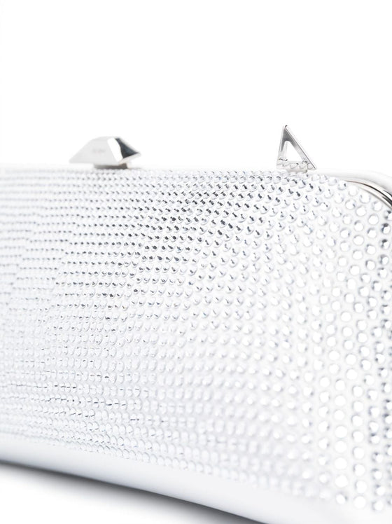 The Attico Long Night crystal-embellished clutch bag