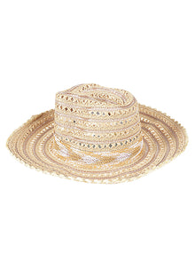  Exquisite J Raffia sombrero hat