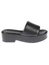 Liviana Conti Black Leather Platform Sandals.