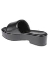 Liviana Conti Black Leather Platform Sandals.