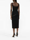 Alexander McQueen zip-embellished Midi Dress