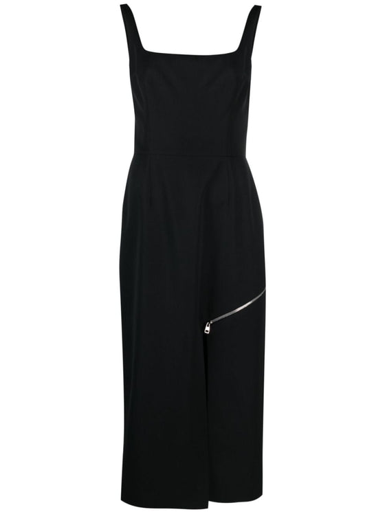Alexander McQueen zip-embellished Midi Dress