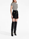 Balmain Button-detail knitted miniskirt