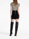 Balmain Button-detail knitted miniskirt