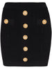 Balmain Button-detail knitted miniskirt