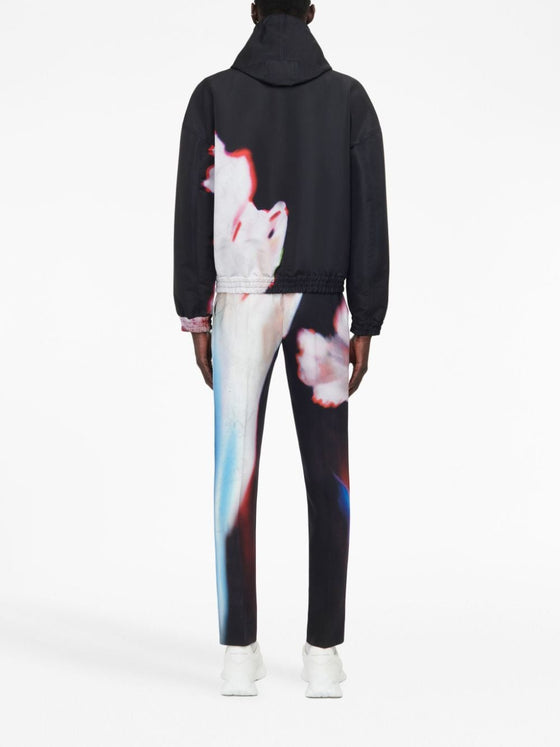 Alexander McQueen Solarised Flower Hooded Jacket
