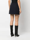 Alexander McQueen wool-cotton blend mini wrap skirt