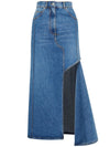 Alexander McQueen denim midi skirt