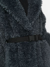 Ermanno Scervino belted shearling wool coat