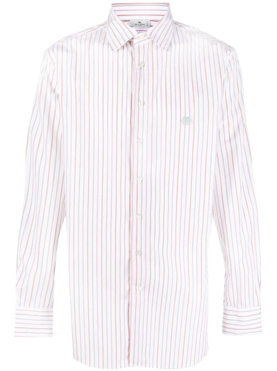 Etro Striped shirt with embroidery