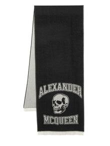  Alexander McQueen Logo wool scarf