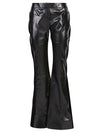 Tom Ford Flared leather and velvet trousers