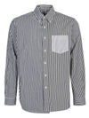 E.L.V. Denim Contrast striped cotton shirt