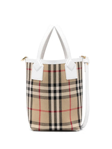  Burberry check motif mini bucket bag