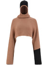 Ferragamo Cashmere cropped hoodie
