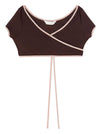 Palm Angels Cap-sleeves bikini top