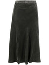 Gold Hawk Velvet long skirt