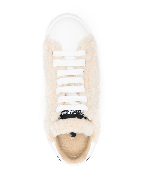 Dolce & Gabbana leather sneakers with embossed logo