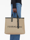 Ferragamo logo-embossed leather tote bag