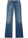 Off White Mid-rise flared jeans