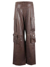 Fermas.Club Leather cargo pants
