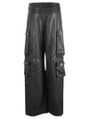 Fermas.Club Leather cargo pants