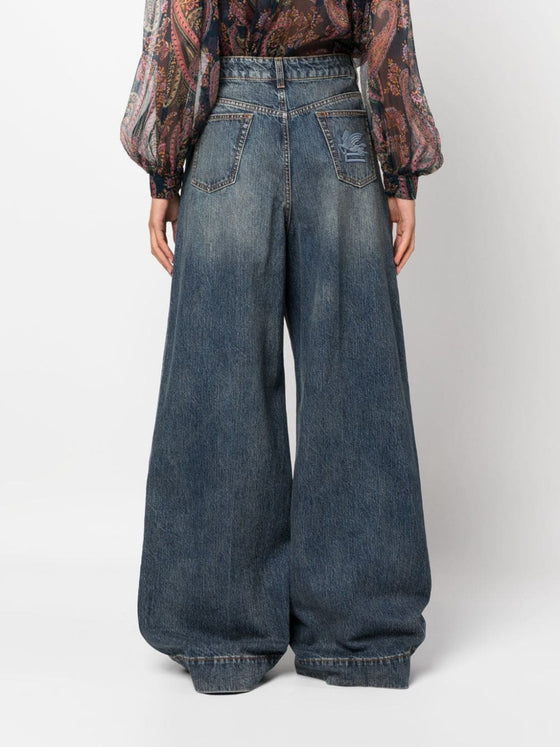 Etro Cotton wide leg jeans