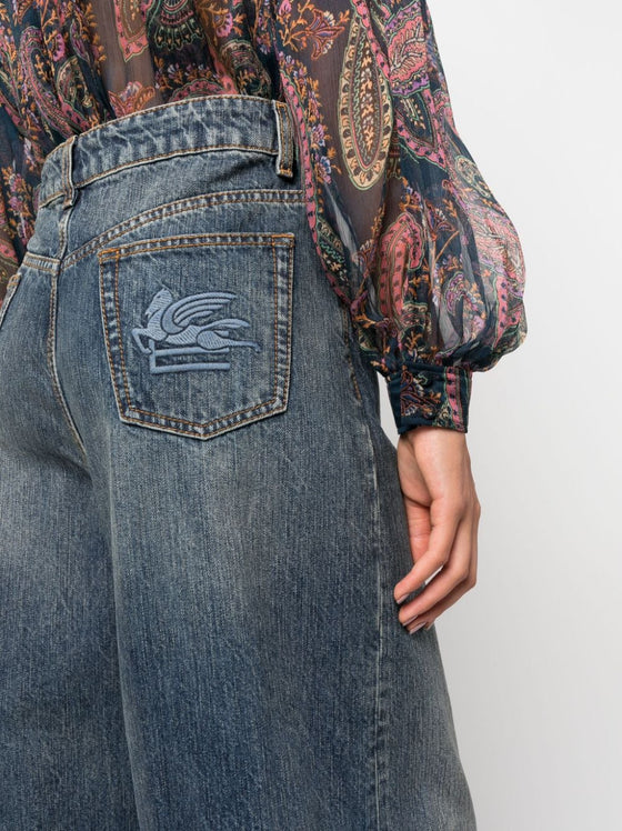 Etro Cotton wide leg jeans
