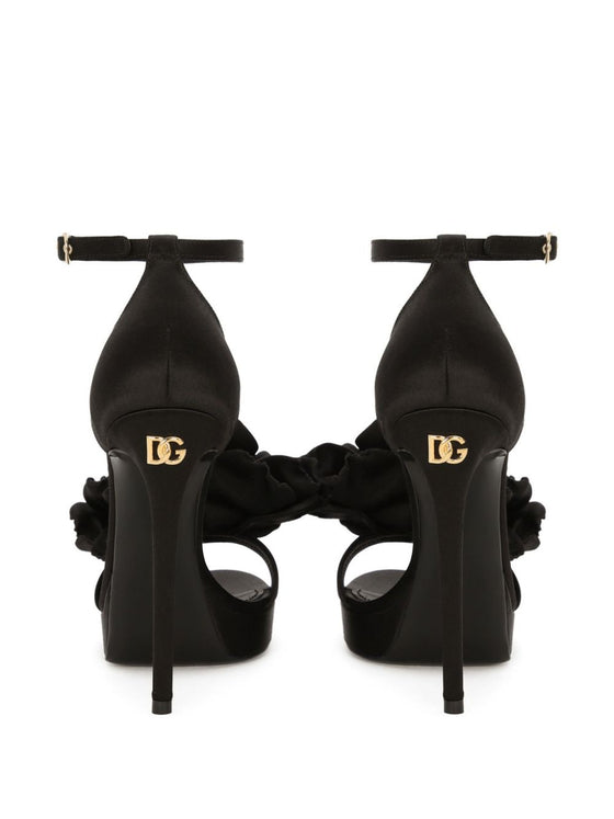 Dolce & Gabbana Keira 105mm flower appliqué sandals