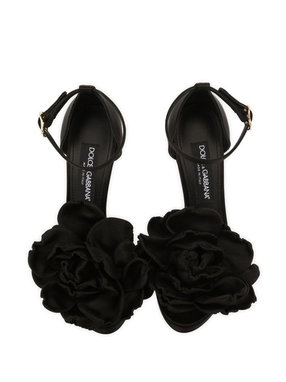 Dolce & Gabbana Keira 105mm flower appliqué sandals