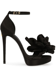  Dolce & Gabbana Keira 105mm flower appliqué sandals