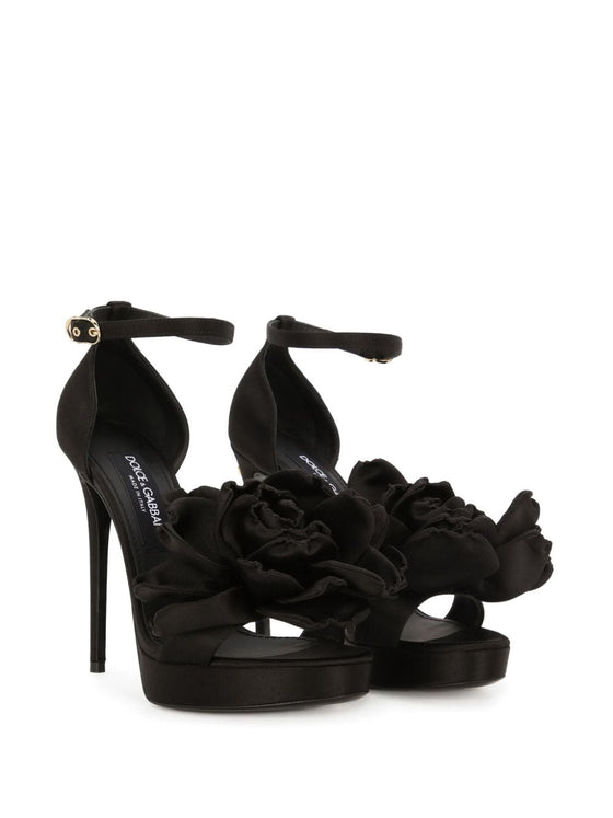 Dolce & Gabbana Keira 105mm flower appliqué sandals