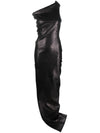 Rick Owens Embroidered denim long dress