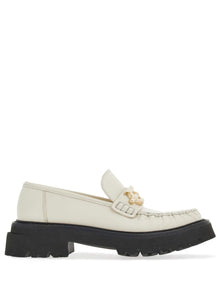  Ferragamo Gancini-plaque Leather Loafers