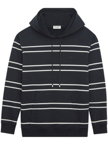  Saint Laurent striped cotton hoodie