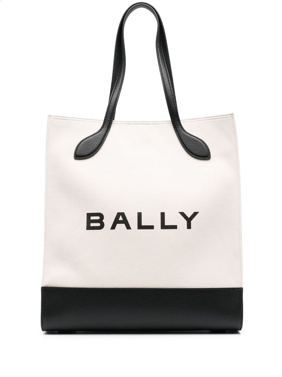 Bally logo print tote bag