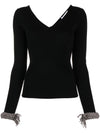 Giuseppe Di Morabito Crystal embellished wool top