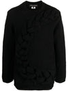 Homme Plus Cable-knit crewneck sweater