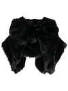 Comme Des Garcons Fur-design cropped blouse